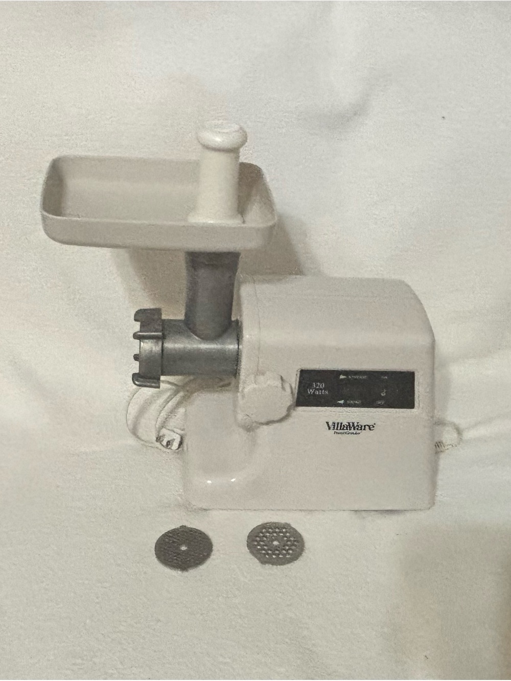 VillaWare White Electric Meat Grinder - White